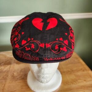 Disney Alice in Wonderland Black Red Kangol Cabby Hat Newsboy